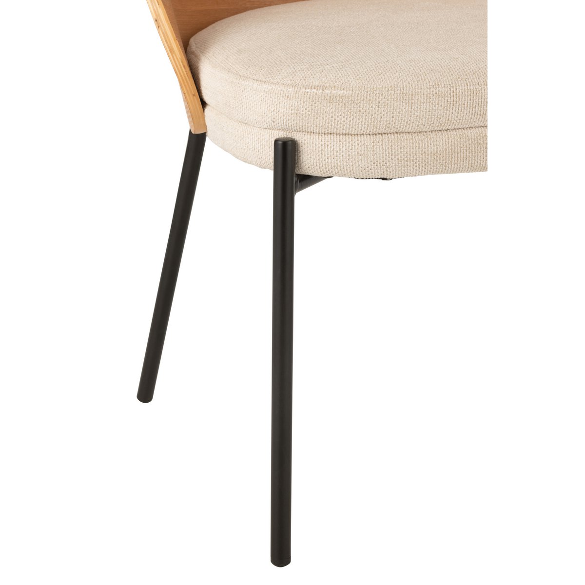 J-Line Stol Lone Krydsfiner/Metal Natur/Beige