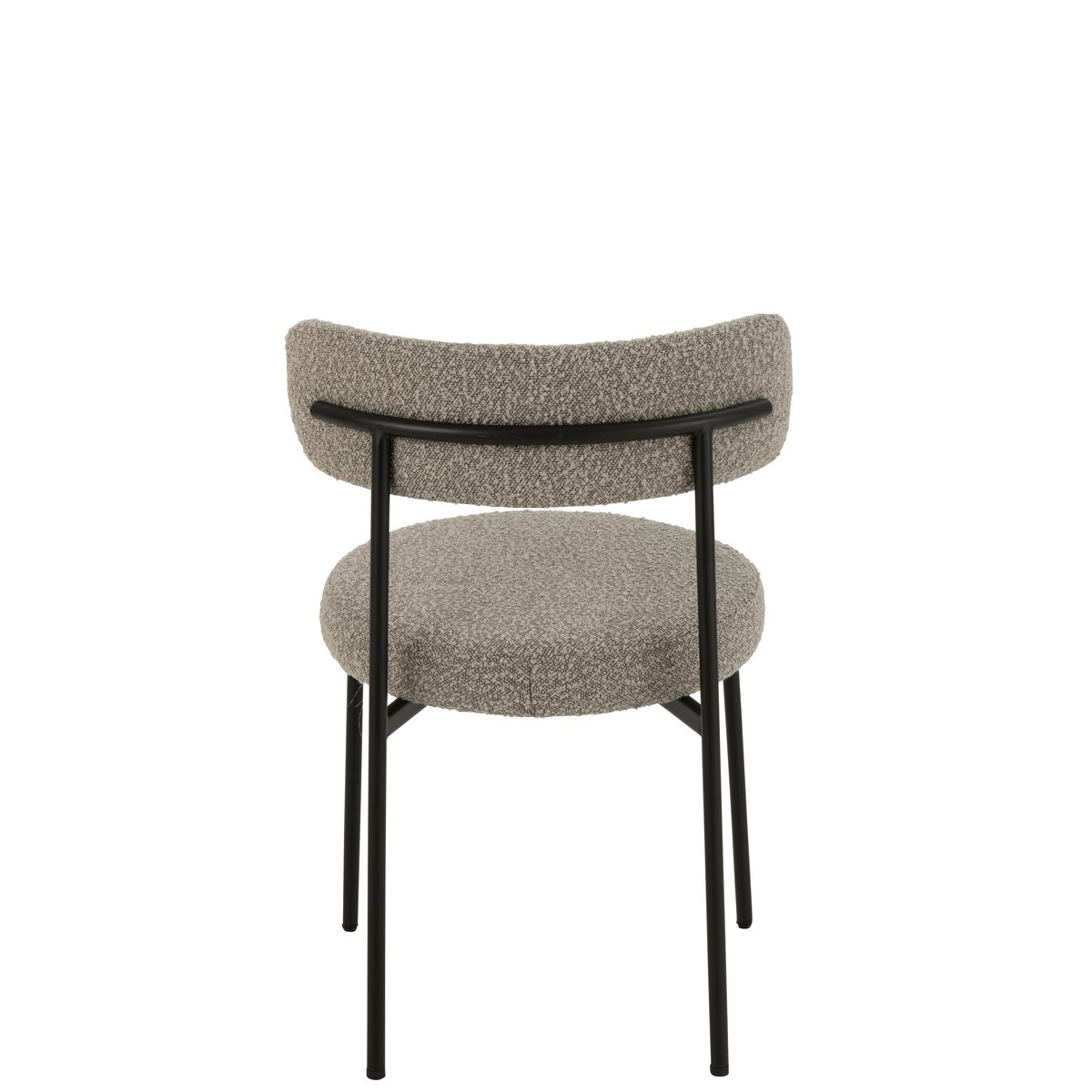 J-Line Stol Boucle Krydsfiner/Polyester Grå/Sort