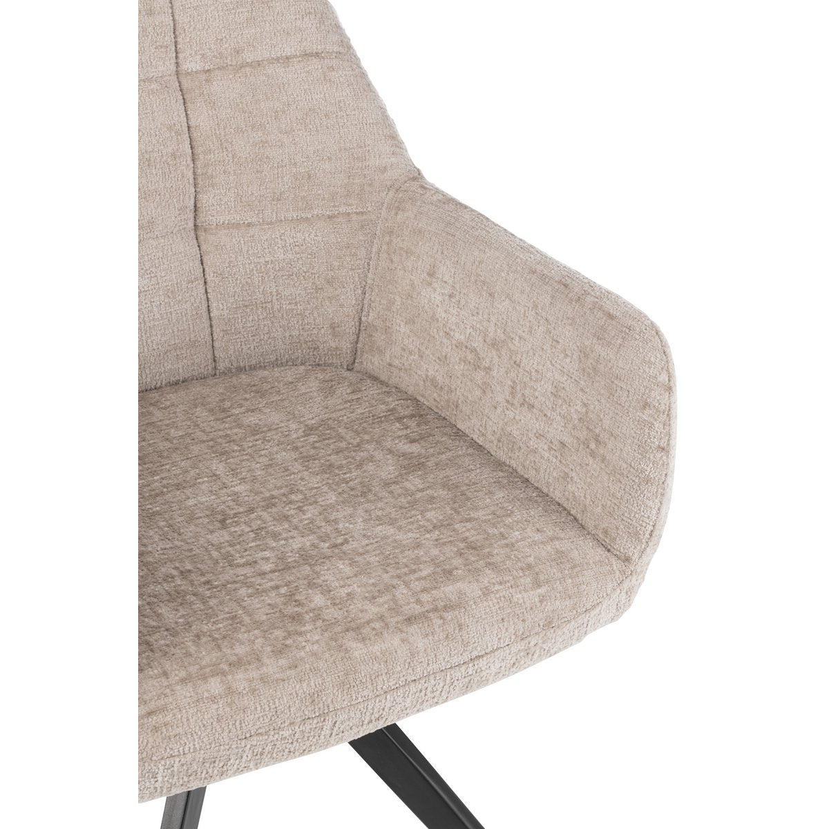 J-Line stol Louna - jern/akryl - beige/lys grå