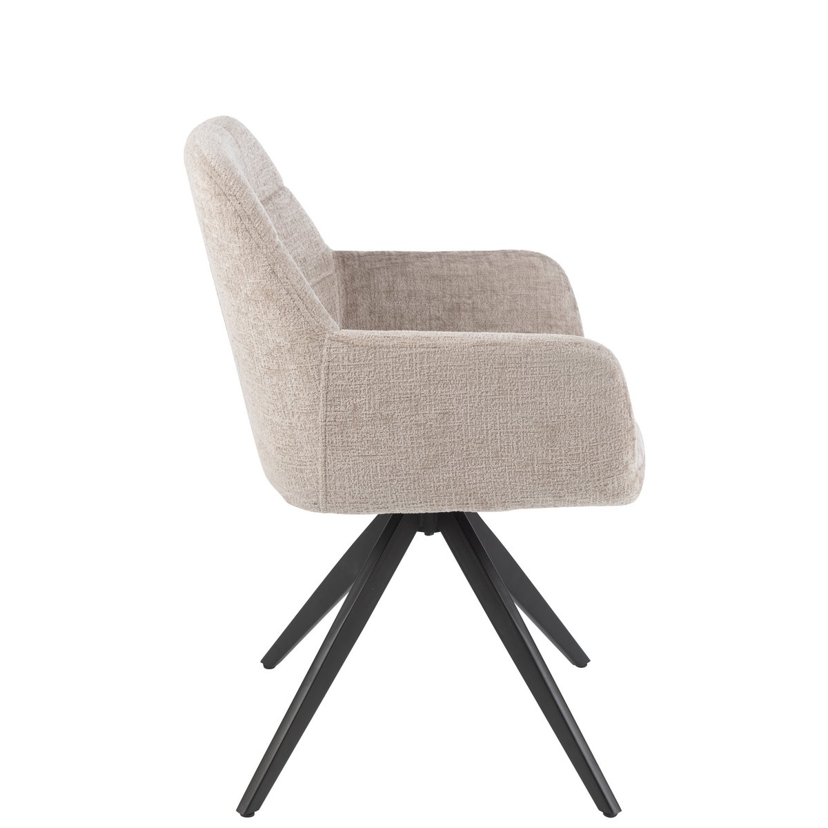J-Line stol Louna - jern/akryl - beige/lys grå