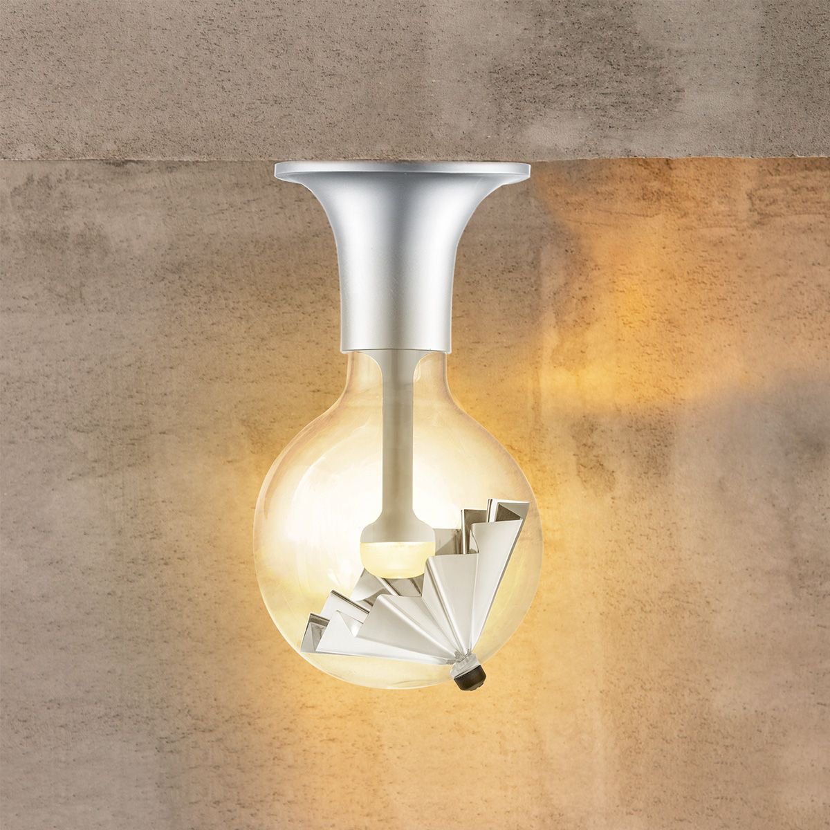 Innovatieve Plafondlamp Move Me Umbrella Zilver/Wit met Uniek Design