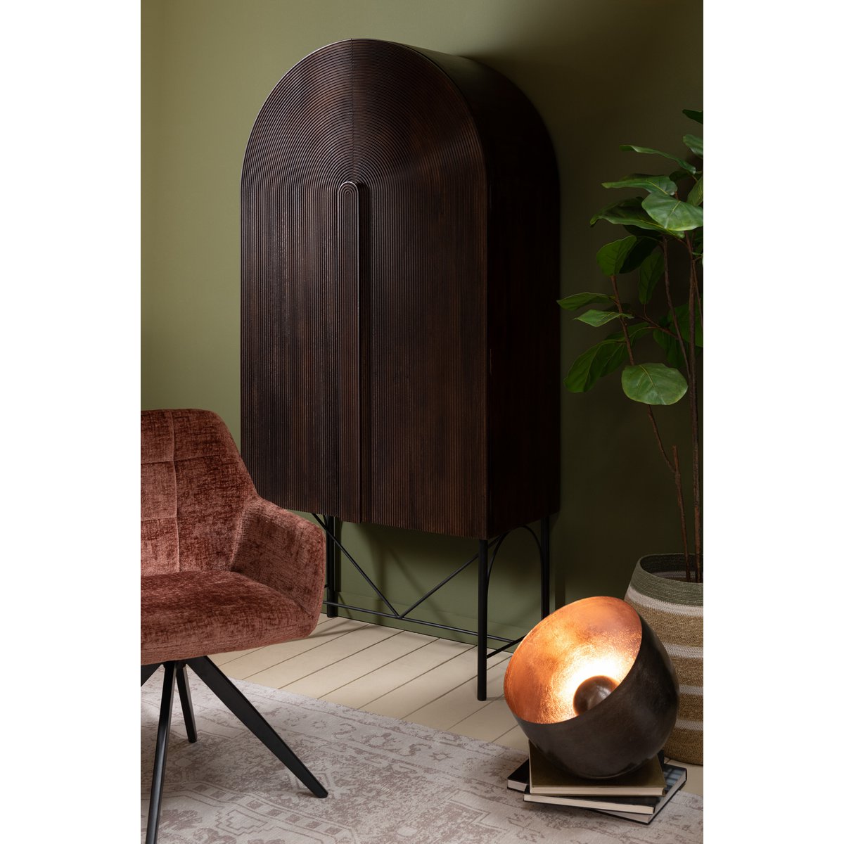 Upgrade Jouw Interieur met de Stijlvolle Louna Stoel – Bruin/Roest
