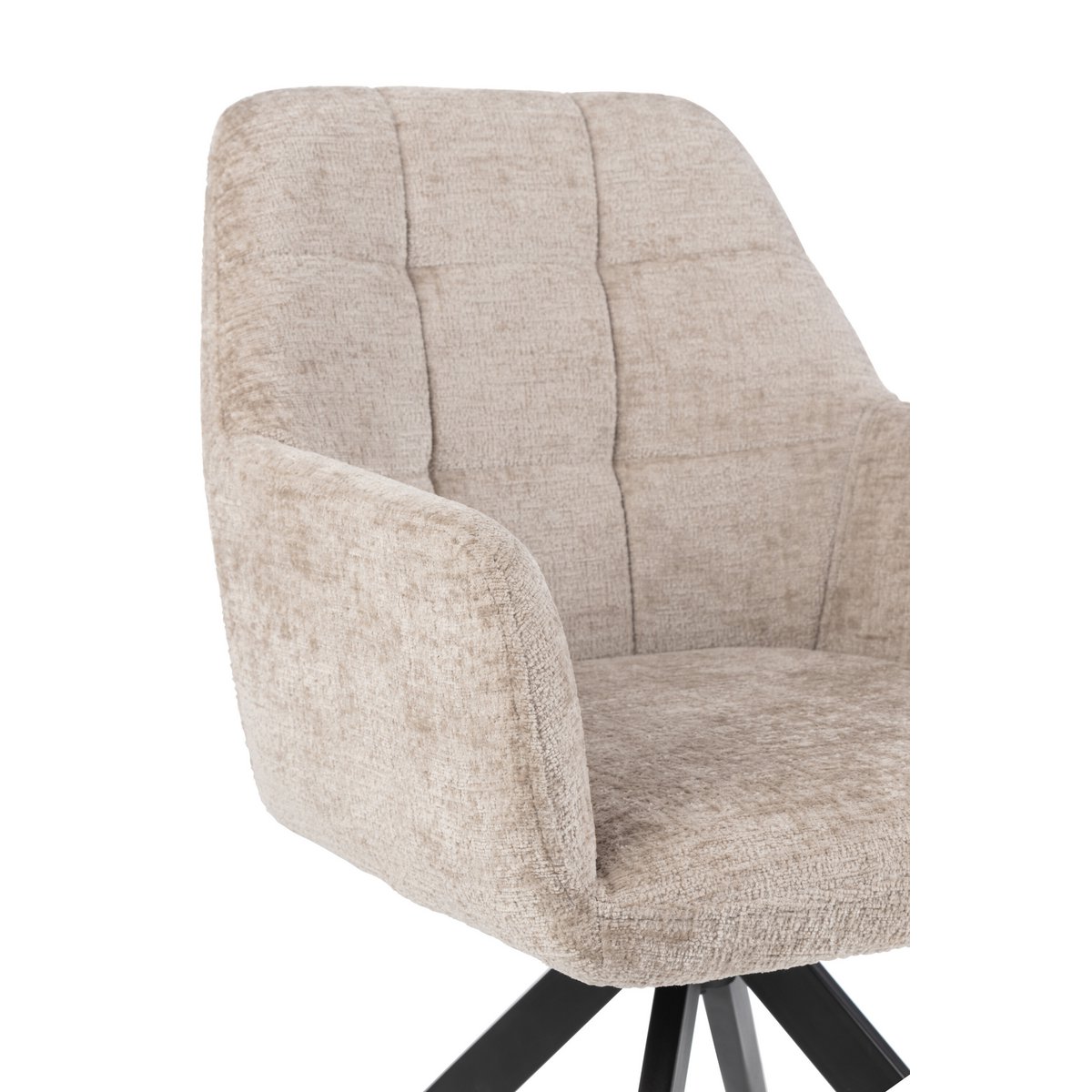 J-Line stol Louna - jern/akryl - beige/lys grå