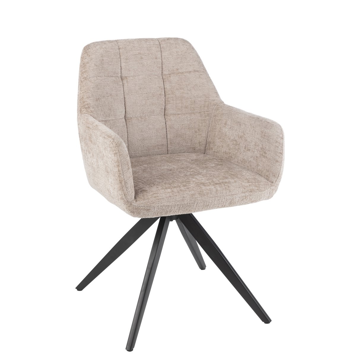 J-Line stol Louna - jern/akryl - beige/lys grå
