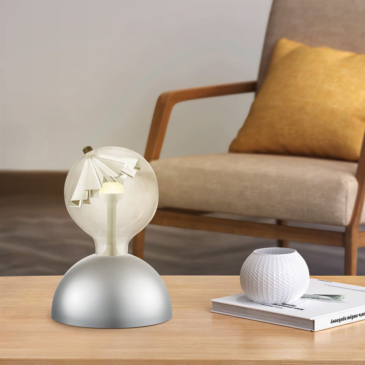 Innovatieve Tafellamp Move Me Umbrella Zilver - Stijlvol Design