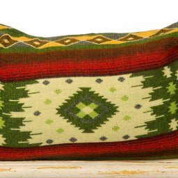 Ecuafina Cushion Native Quilotoa Green – Luxuriöses Alpaka-Design mit Entenfeder-Innenkissen