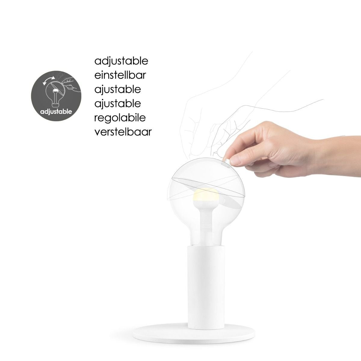 Stijlvolle Tafellamp Move Me met Innovatief Design - Wit