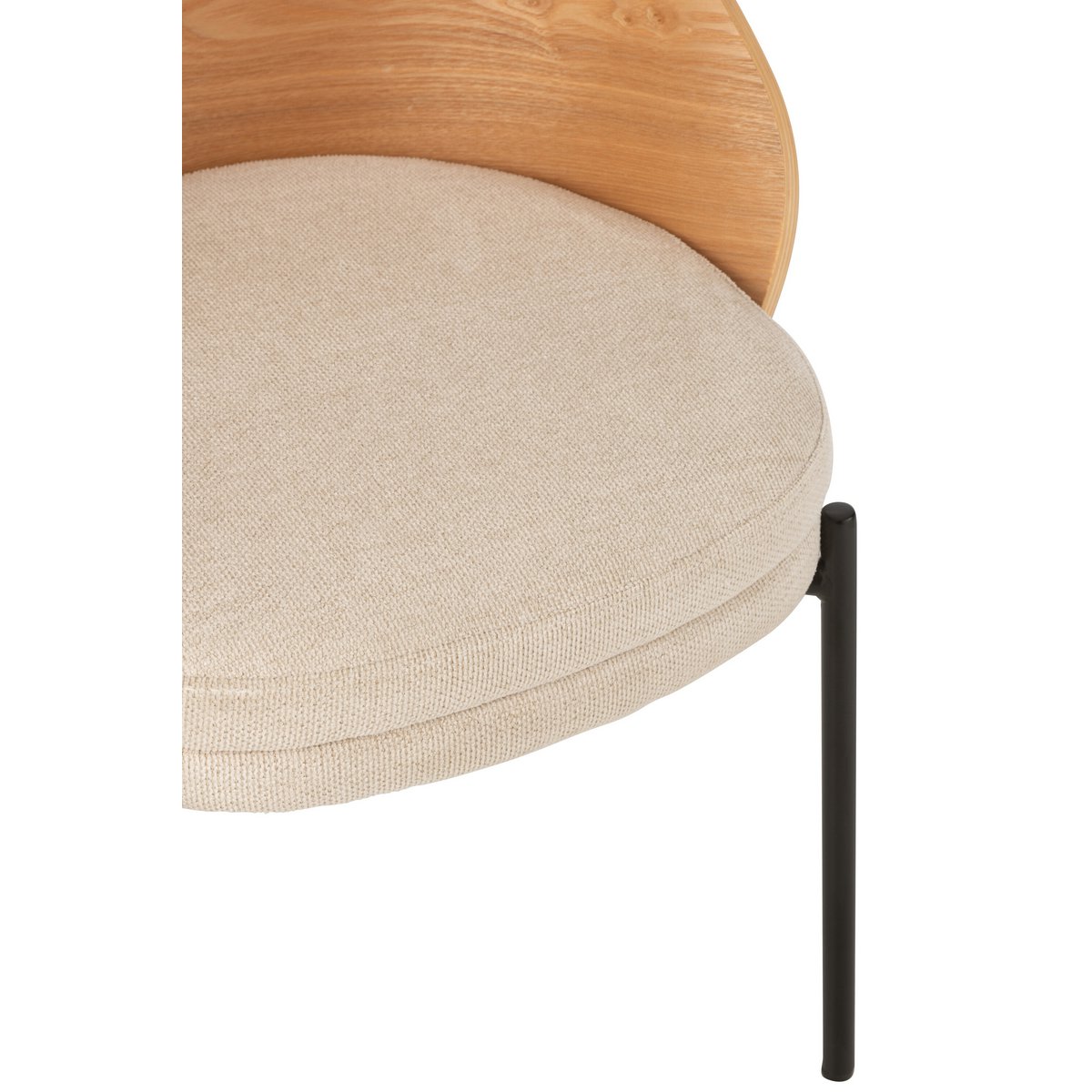 J-Line Stol Lone Krydsfiner/Metal Natur/Beige