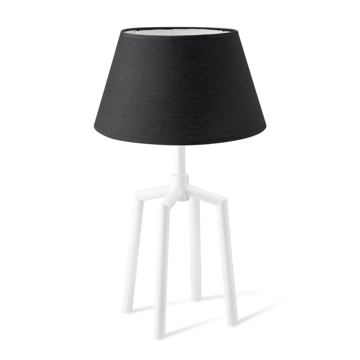 Tafellamp Largo Wit/Zwart - Moderne Verlichting met Uniek Design