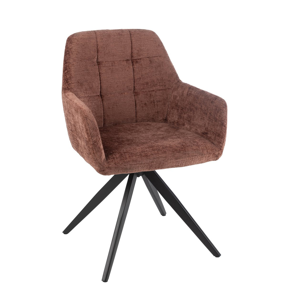 Upgrade Jouw Interieur met de Stijlvolle Louna Stoel – Bruin/Roest