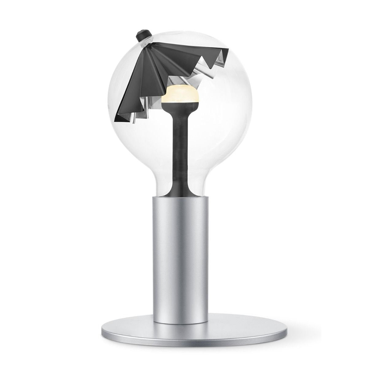Stijlvolle Tafellamp Move Me Umbrella Slank Zilver/Zwart - Modern Design