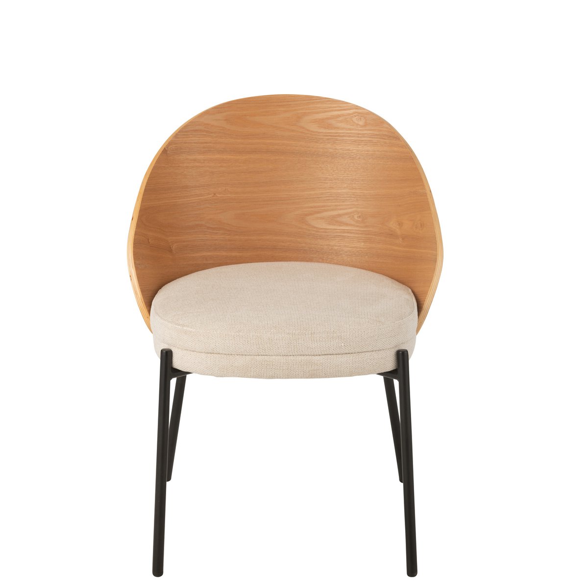 J-Line Stol Lone Krydsfiner/Metal Natur/Beige