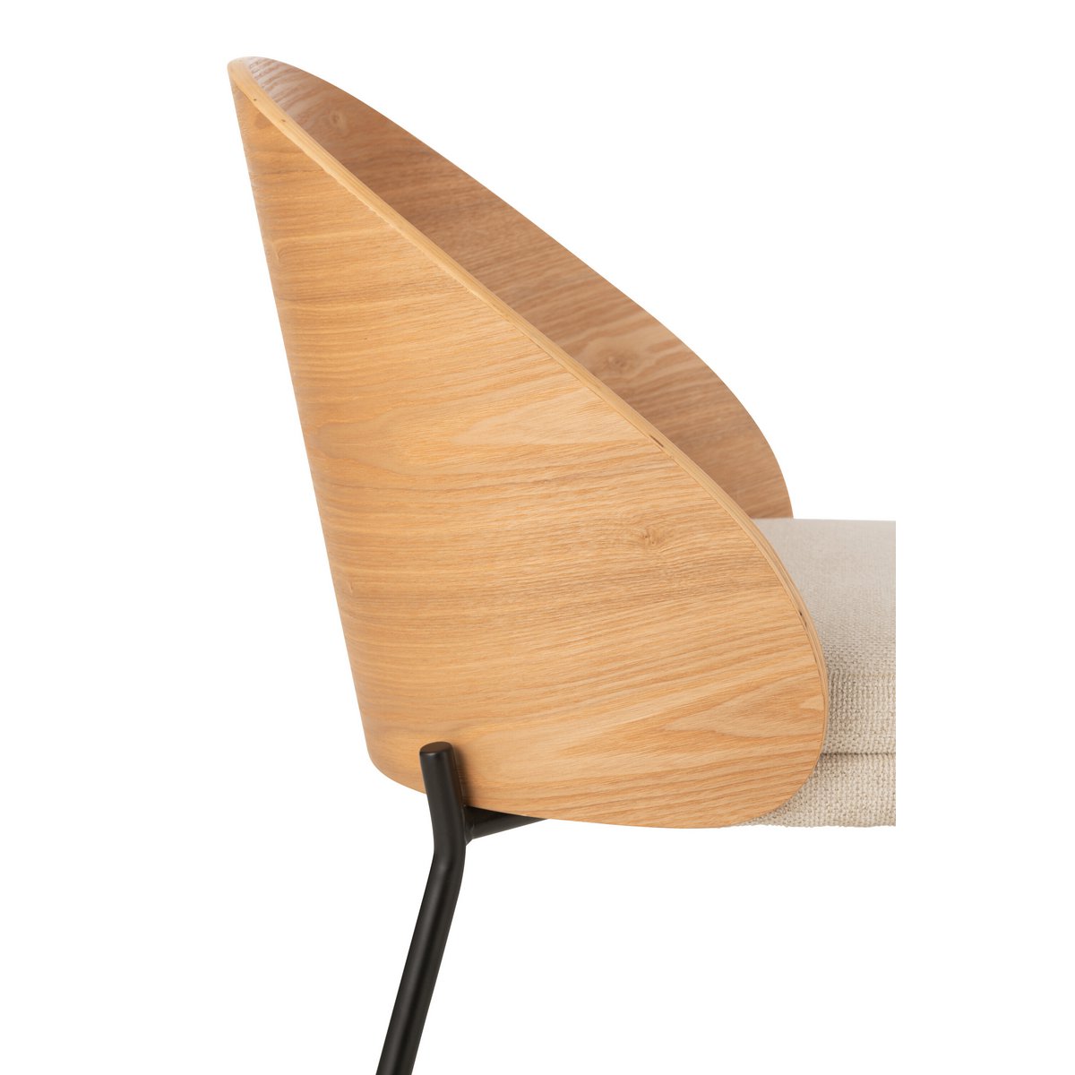 J-Line Stol Lone Krydsfiner/Metal Natur/Beige