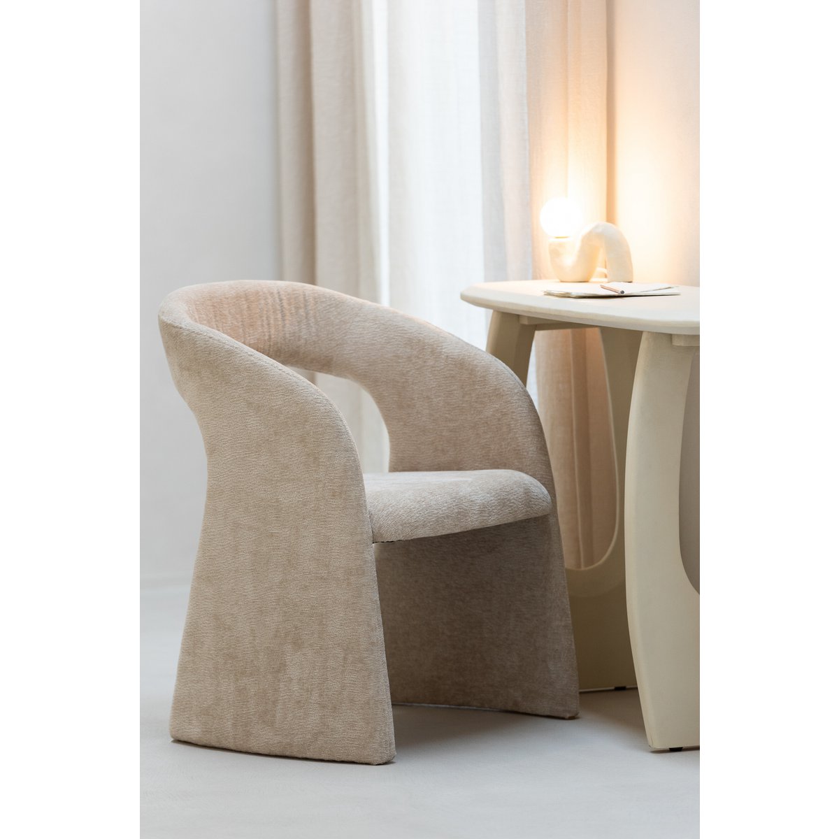 J-Line Console Mark – Mangohout & Stijlvol Wit