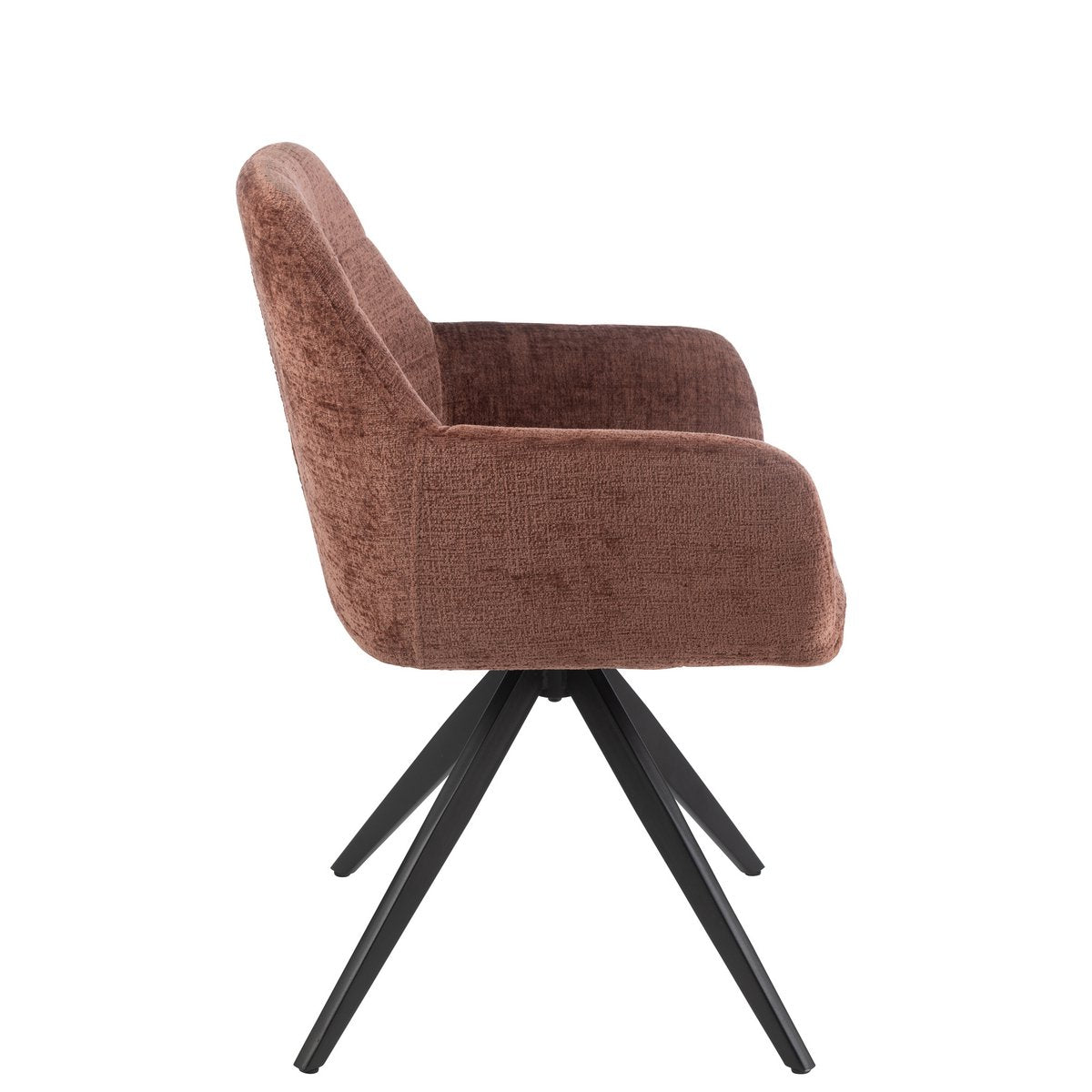 Upgrade Jouw Interieur met de Stijlvolle Louna Stoel – Bruin/Roest
